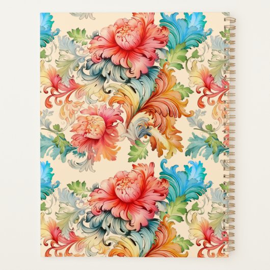 Victoriaans Floral Patroon Planner (Achterkant)