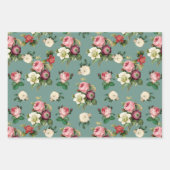 Victoriaans Floral Pattern Chic Inpakpapier Vel (Voorkant)