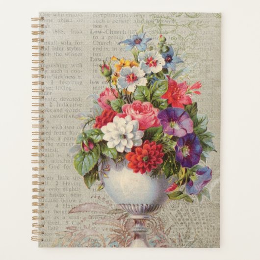 Victoriaans Floral Planner (Voorkant)
