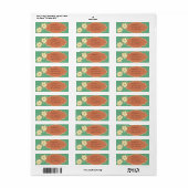 Victoriaans Floral retour adreslabel Etiket (Full Sheet)