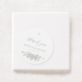 Victoriaans Floral Sage Green Receptie Wedding Bedankjes Labels