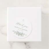 Victoriaans Floral Sage Green Receptie Wedding Bedankjes Labels (In situ)