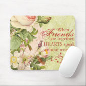 Victoriaans Floral-vriendschap Muismat (Met muis)