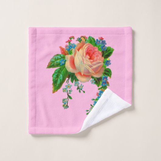 Victoriaans florale afdruk bad handdoek (Wasdoekje)