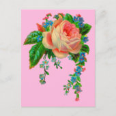 Victoriaans florale afdruk briefkaart (Voorkant)