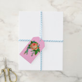 Victoriaans florale afdruk cadeaulabel (Met Touw)