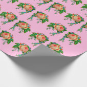 Victoriaans florale afdruk cadeaupapier (Hoek)