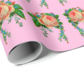 Victoriaans florale afdruk cadeaupapier (Rol Hoek)