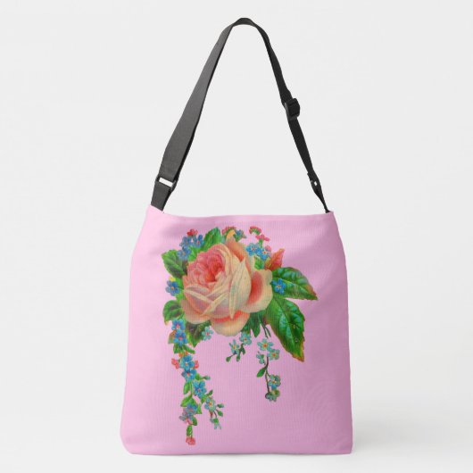 Victoriaans florale afdruk crossbody tas (Achterkant)