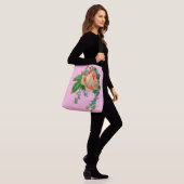 Victoriaans florale afdruk crossbody tas (Op model)