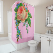 Victoriaans florale afdruk douchegordijn (In situ)