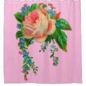 Victoriaans florale afdruk douchegordijn (Voorkant)