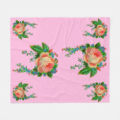 Victoriaans florale afdruk fleece deken (Voorkant (Horizontaal))