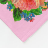 Victoriaans florale afdruk fleece deken (Hoek)