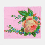 Victoriaans florale afdruk fleece deken (Voorkant (Horizontaal))