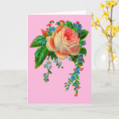 Victoriaans florale afdruk kaart (Gele Bloem)