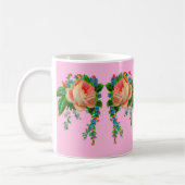 Victoriaans florale afdruk koffiemok (Links)