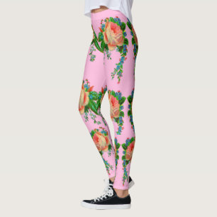 Victoriaans florale afdruk leggings