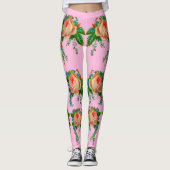 Victoriaans florale afdruk leggings (Voorkant)