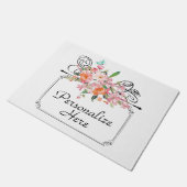 Victoriaans florale hangende bruiloft deurmat (Schuin)