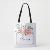 Victoriaans florale hangende bruiloft tote bag (Voorkant)