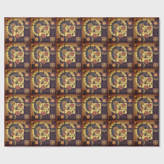 Victoriaans florale kunst  elegant cadeaupapier (Vlak)