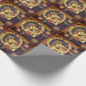 Victoriaans florale kunst  elegant cadeaupapier (Hoek)