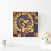 Victoriaans florale kunst elegant vierkante klok (Huis)