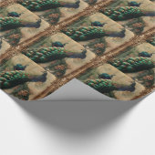 Victoriaans  florale parisiaanse pauw cadeaupapier (Hoek)