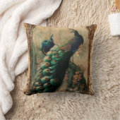 Victoriaans  florale parisiaanse pauw kussen (Deken)