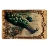 Victoriaans  florale parisiaanse pauw magneet (Horizontaal)