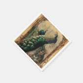 Victoriaans  florale parisiaanse pauw servetten (Hoek)