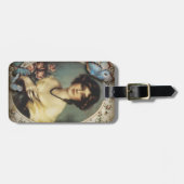  Victoriaans florretro paris vrouw Bagagelabel (Voorkant horizontaal)