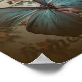  Victoriaans florretro paris vrouw Poster (Hoek)