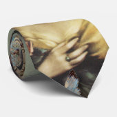  Victoriaans florretro paris vrouw Stropdas (Opgerold)