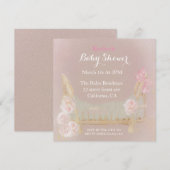  Victoriaans Flower Bohemian Baby shower Kaart (Voorkant / Achterkant)