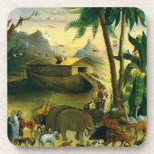  Victoriaans Folk Art, Noah's Ark van Hidley Bier Onderzetter (Voorkant)