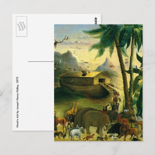  Victoriaans Folk Art, Noah's Ark van Hidley Briefkaart (Voorkant / Achterkant)