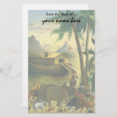  Victoriaans Folk Art, Noah's Ark van Hidley Briefpapier (Voorkant / Achterkant)