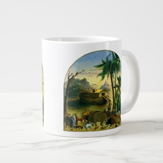  Victoriaans Folk Art, Noah's Ark van Hidley Grote Koffiekop (Voorkant rechts)