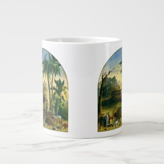  Victoriaans Folk Art, Noah's Ark van Hidley Grote Koffiekop (Voorkant)