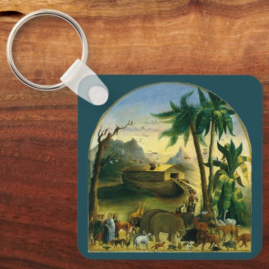  Victoriaans Folk Art, Noah's Ark van Hidley Sleutelhanger (Voorkant)