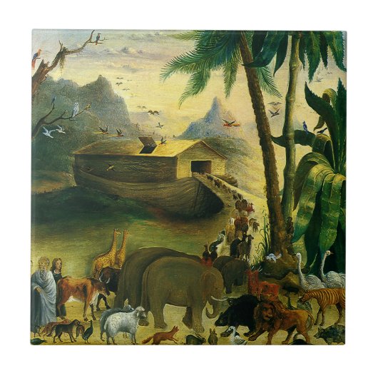  Victoriaans Folk Art, Noah's Ark van Hidley Tegeltje (Voorkant)