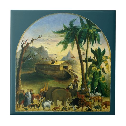  Victoriaans Folk Art, Noah's Ark van Hidley Tegeltje (Voorkant)