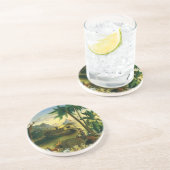  Victoriaans Folk Art, Noah's Ark van Hidley Zandsteen Onderzetter (Zijkant)