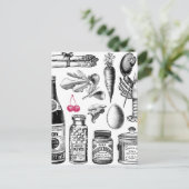  Victoriaans Foodie Briefkaart (Staand voorkant)