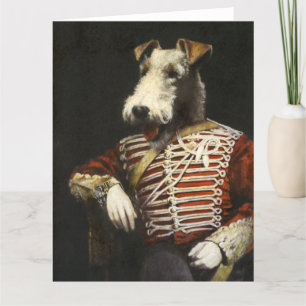 Victoriaans Fox Terrier Grote Groeten Kaart