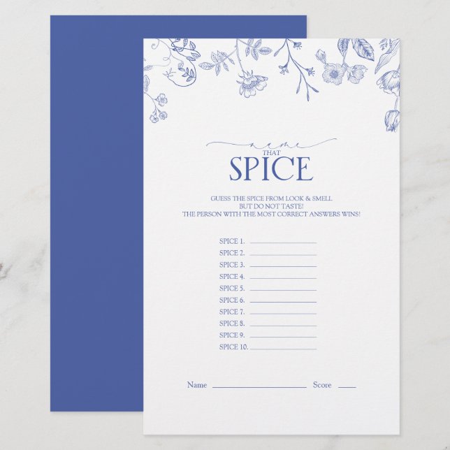 Victoriaans Frans blauw en wit Vrijgezellenfeest s (Voorkant / Achterkant)