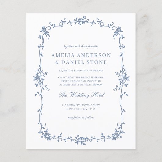 Victoriaans  Frans Foto QR Code Bruiloft (Voorkant)