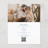 Victoriaans  Frans Foto QR Code Bruiloft Flyer (Achterkant)